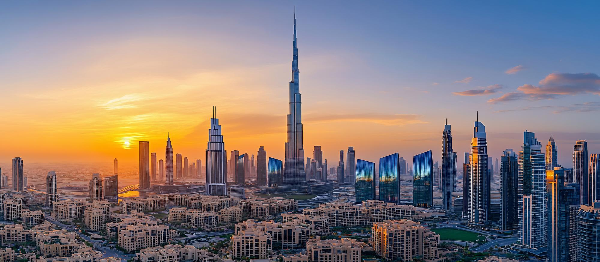 Dubai skyline background